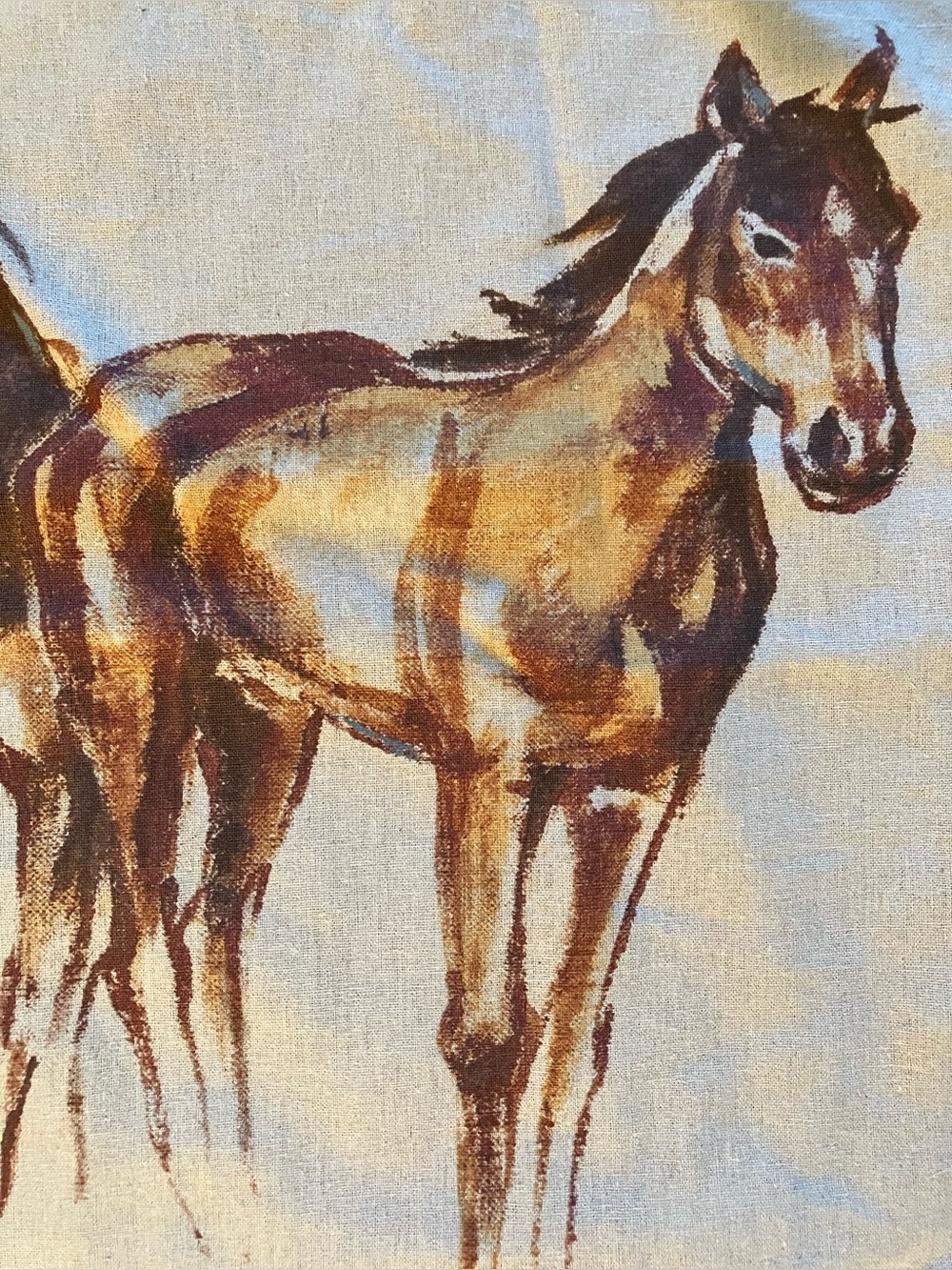 Pottery Barn Horses Pillow Cover 20x20
